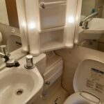 Wnętrze łazienki kampera Fiat Ducato II Hymer "Struś